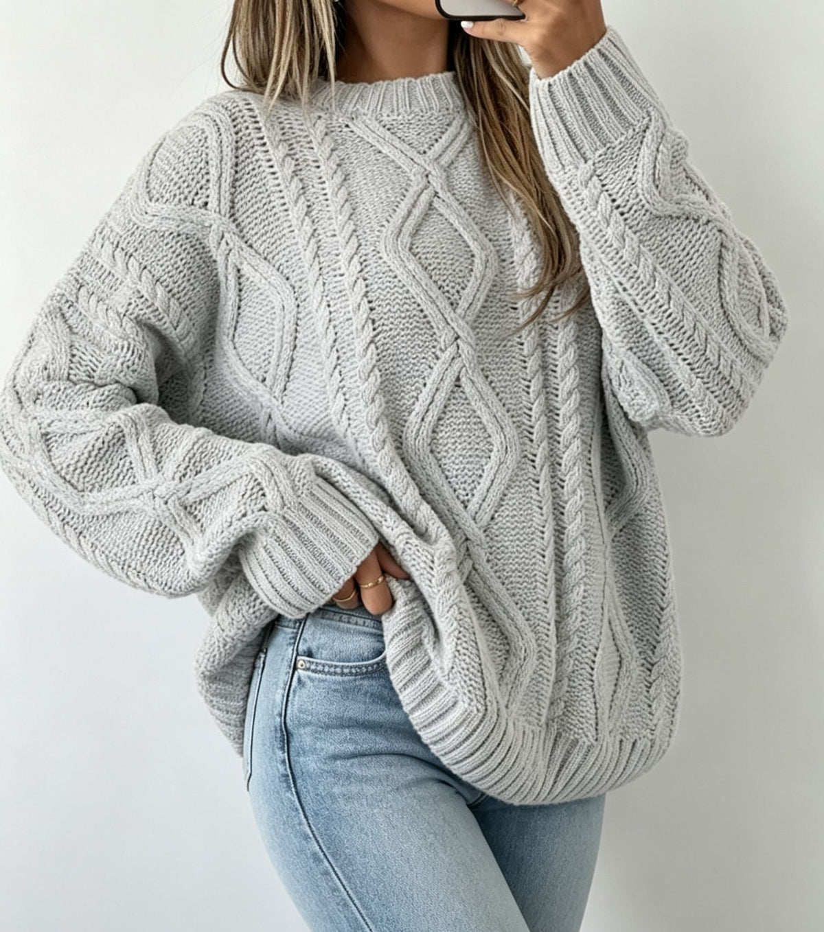 Everly | Women's Oversized Cable Knit Sweater