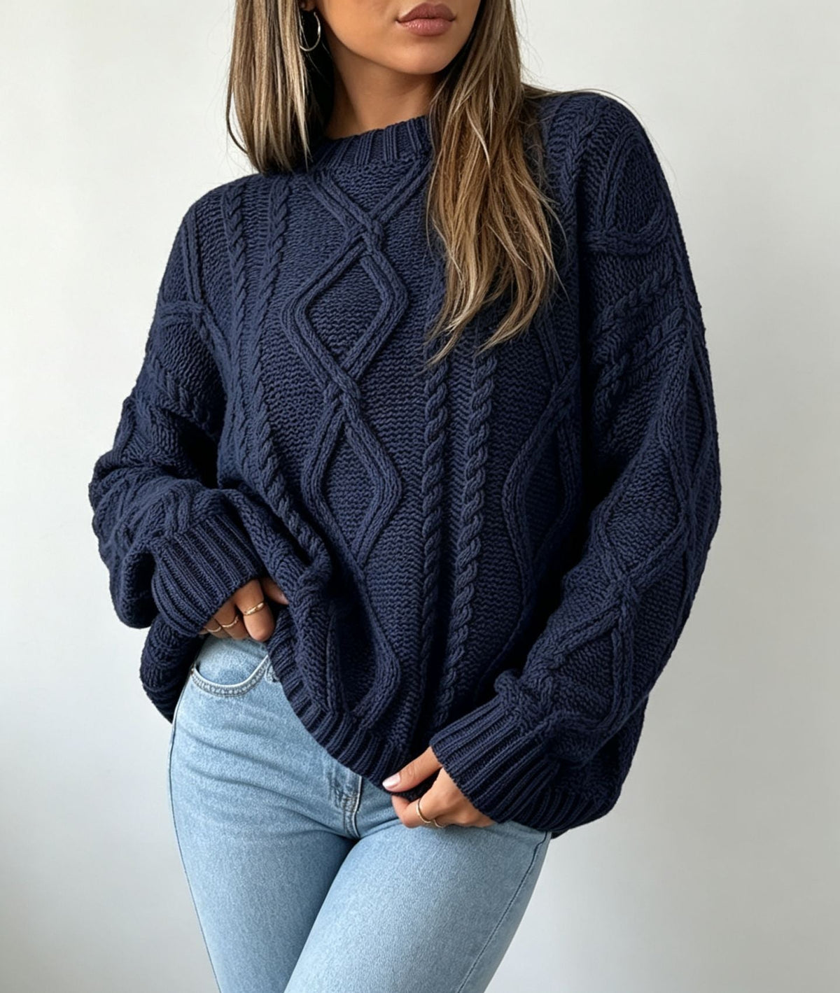 Everly | Women's Oversized Cable Knit Sweater