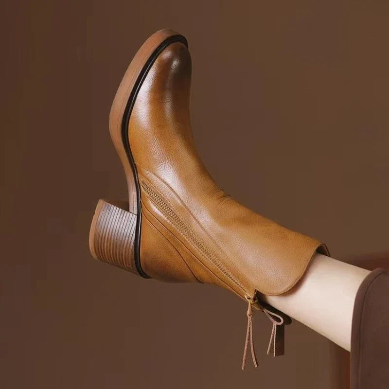 Chloe | Women's Leather Ankle Boots