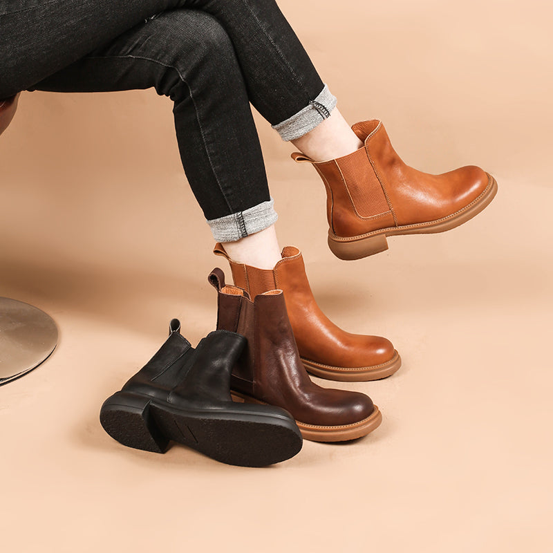 Olivia | Women's Leather Chelsea Boots