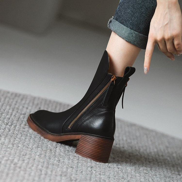Chloe | Women's Leather Ankle Boots
