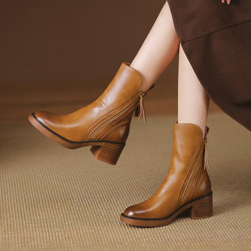 Chloe | Women's Leather Ankle Boots