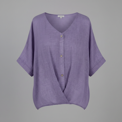 Elegant V-Neck Blouse | Women's Fashion Top