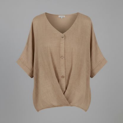 Elegant V-Neck Blouse | Women's Fashion Top