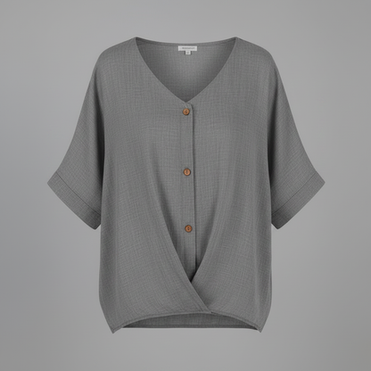 Elegant V-Neck Blouse | Women's Fashion Top