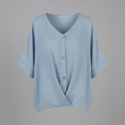 Elegant V-Neck Blouse | Women's Fashion Top