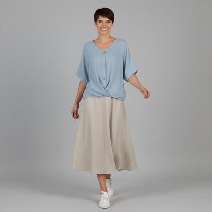 Elegant V-Neck Blouse | Women's Fashion Top