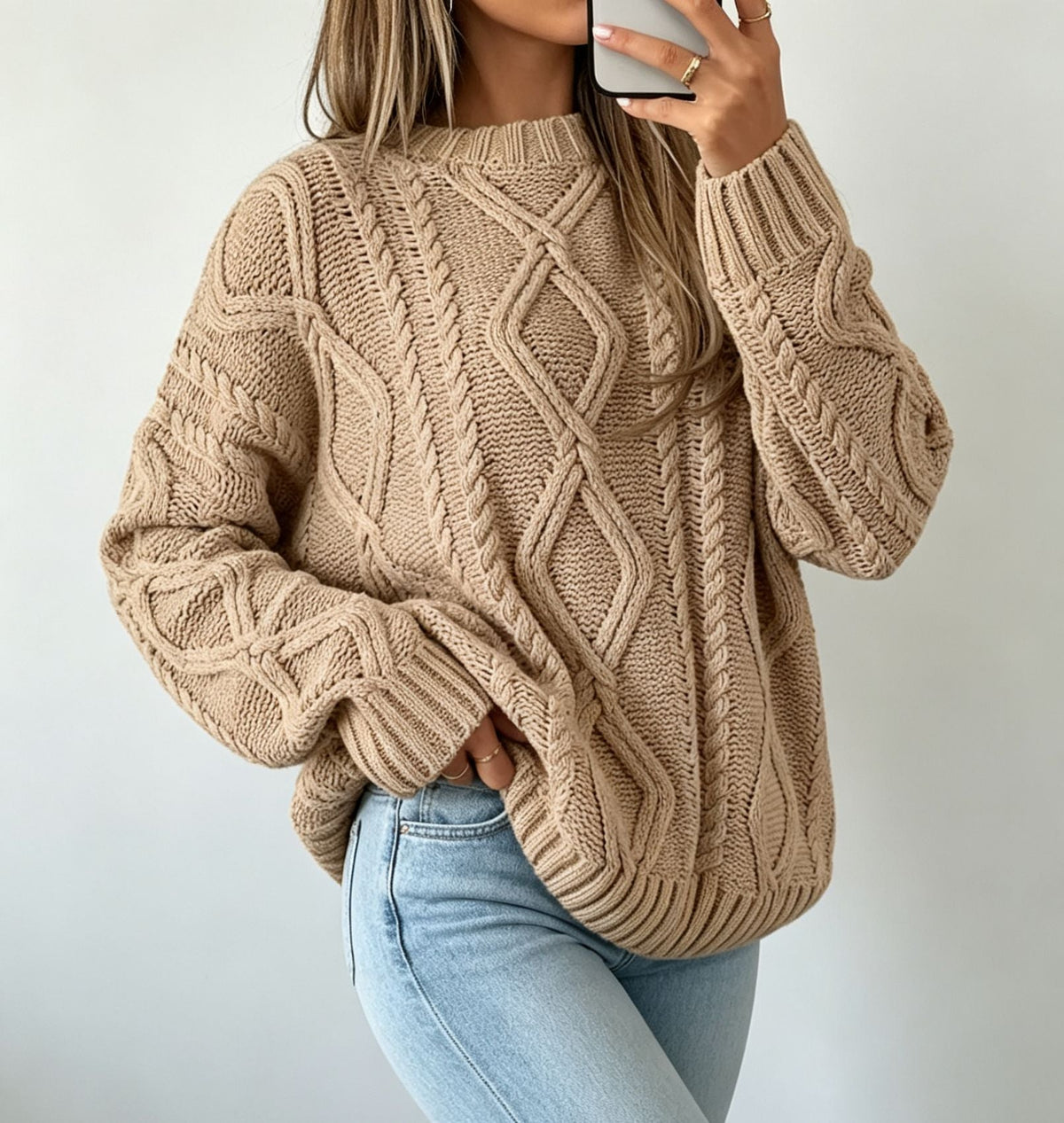 Everly | Women's Oversized Cable Knit Sweater