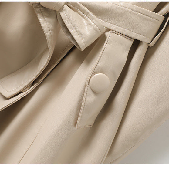 Natalie | Women's Leather Trench Coat