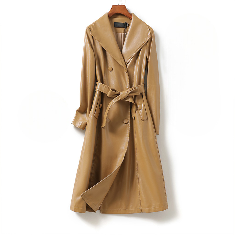 Natalie | Women's Leather Trench Coat