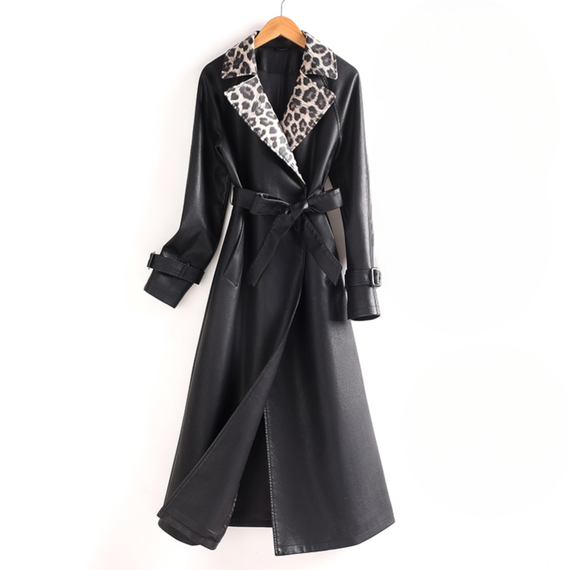 Lucy | Women's Leather Trench Coat