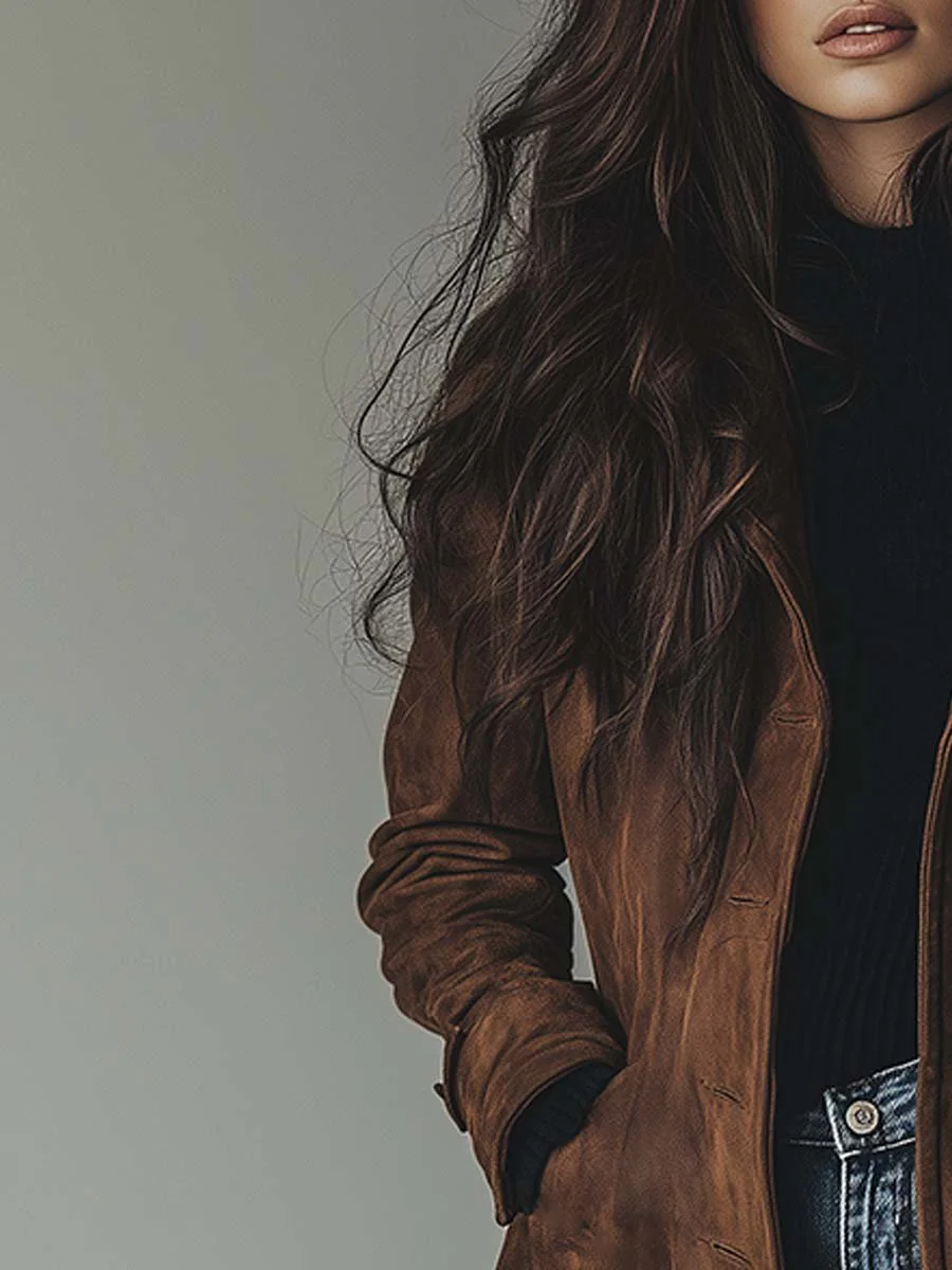 Autumn | Women's Suede Trench Coat