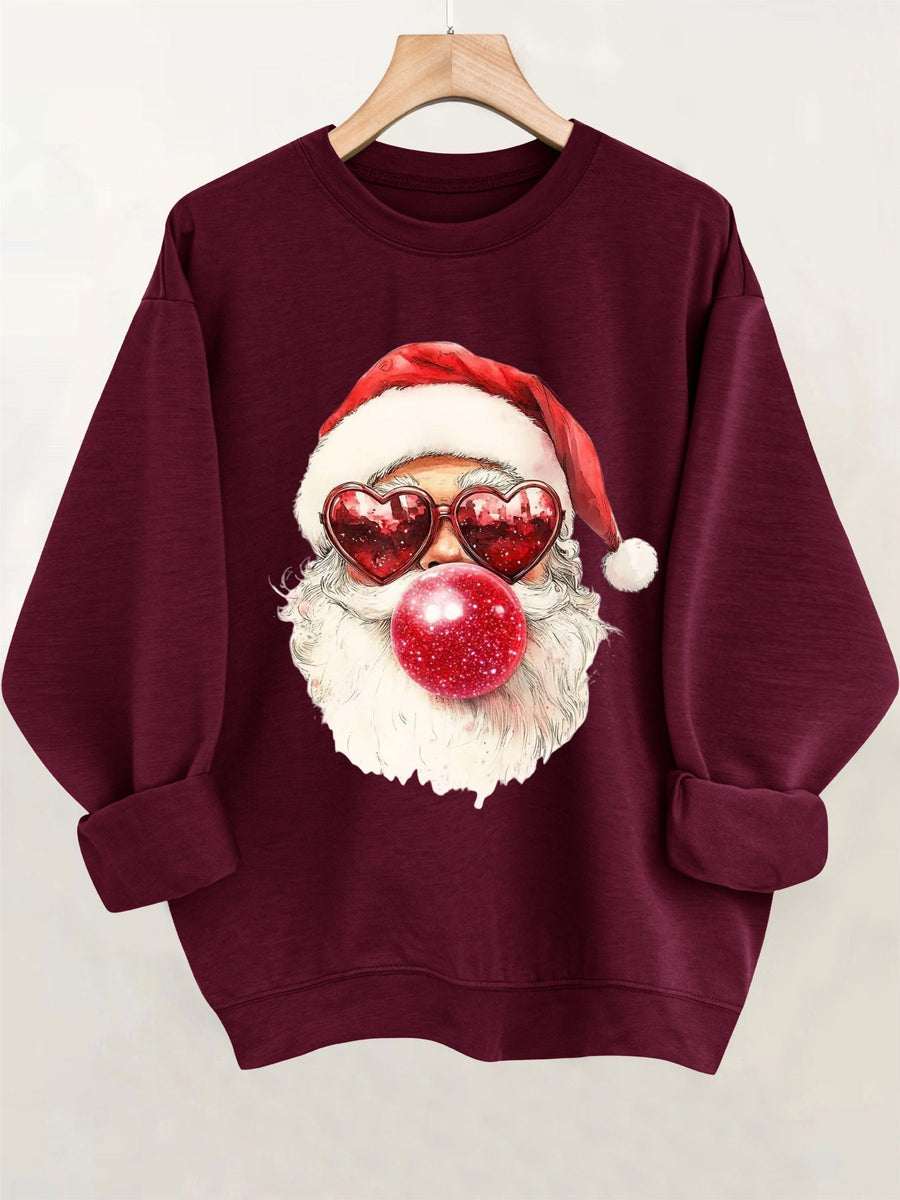 Carol | Women's Funny Ugly Christmas Sweater - Santa Graphic Oversized Fit