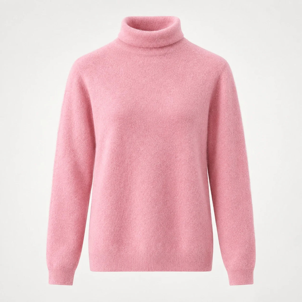 Aria | Women's Cashmere Sweater - Mock Neck Ribbed Trim Relaxed Fit