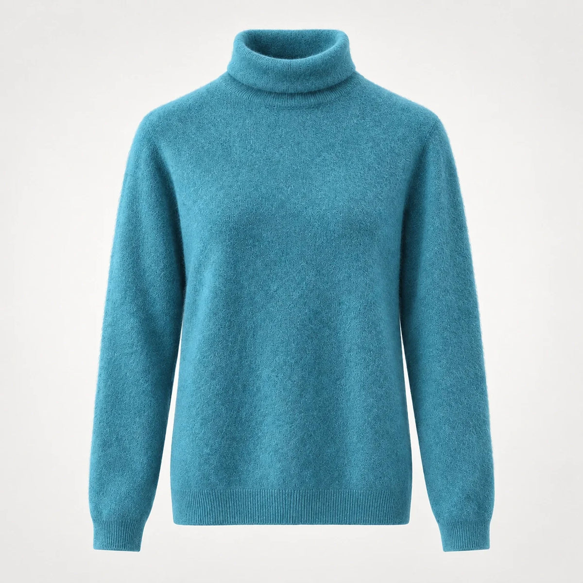 Aria | Women's Cashmere Sweater - Mock Neck Ribbed Trim Relaxed Fit