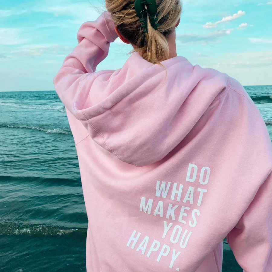 Riley | Women's Oversized Graphic Hoodie - Positive Quote Back Print